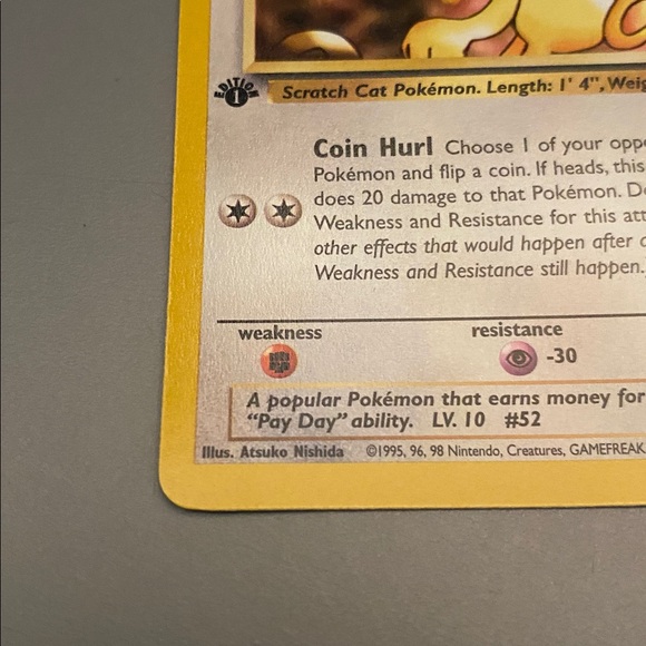 Pokémon Team Rocket 1st Edition Regular Meowth 62/82 - Picture 5 of 15